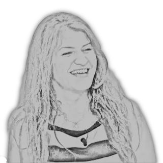 😆 mujer, persona, femenino, sonriendo, retrato whatsapp sticker