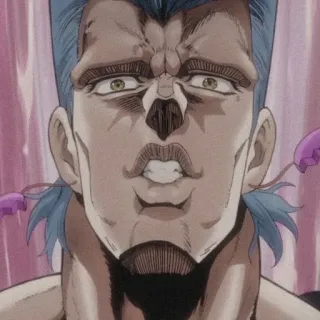 🌟 Jean Pierre Polnareff JoJo's Bizarre Adventure Anime, Jojo, Jean Pierre Polnareff, Polnareff, Expresión facial telegram sticker