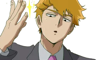 ✨ Reigen Arataka Mob Psycho 100 Anime, Reigen Arataka, Mob Psycho 100, Charakter, Blond, Anzug whatsapp sticker