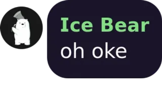 😕 Ice Bear We Bare Bears Ice Bear
oh oke Dessin animé, Animal, Ours, Ours des glaces, Mignon telegram sticker