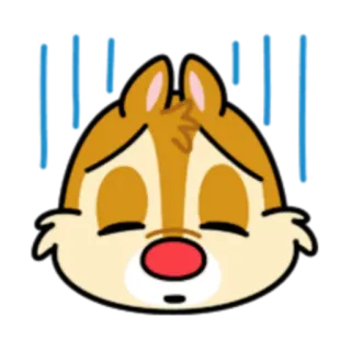 😨 Chip 卡通, 迪士尼, 花栗鼠, 伤心, 情绪 telegram sticker
