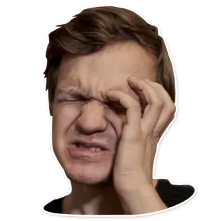😖 irritado, frustrado, facepalm, desapontamento, expressão, emoção, chateado telegram sticker