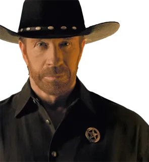 😶 Chuck Norris actor, martial arts, cowboy, sheriff, walker texas ranger telegram sticker