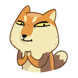 😈 狗, 柴犬, 动物, 卡通, 表情符号 telegram sticker