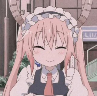 🐉 Tohru Miss Kobayashi's Dragon Maid anime, dragon, maid, kawaii, cute, tohru, miss kobayashi's dragon maid telegram sticker