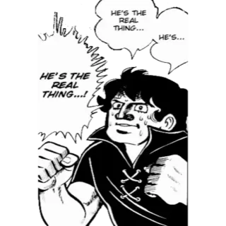 😧 HE'S THE REAL THING...! đấm bốc, manga, mồ hôi, võ sĩ telegram sticker