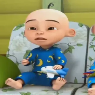 👶 Upin Cartoon, Kind, Schlafanzug, Spielzeug, Upin & Ipin telegram sticker