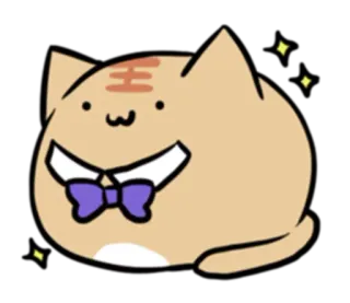 🎖 chat, animal, mignon, dessin animé, nœud papillon, drôle, chaton whatsapp sticker