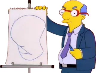 🎨 Milhouse Van Houten The Simpsons мультфильм, рисунок, Милхаус, Симпсоны telegram sticker