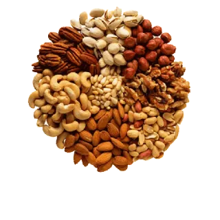 🌰 nueces, almendras, anacardos, nueces pecanas, pistachos, avellanas, nueces, frutos secos mixtos telegram sticker