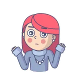 🤷‍♀️ wzruszenie ramionami, zmieszany, pytanie, kobieta, niepewny, wyraz telegram sticker