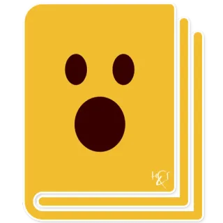 📔 libro, emoji, sorpresa, impactado, cara, boca abierta telegram sticker