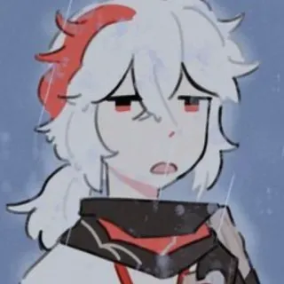 ☹️ Kaedehara Kazuha Genshin Impact 动漫, 角色, 原神, 枫原万叶, 游戏 telegram sticker