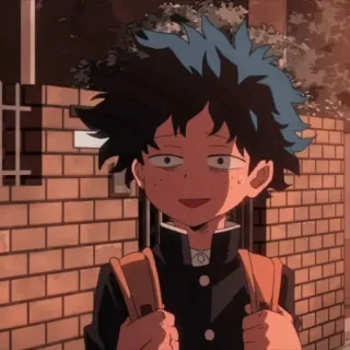 🥦 Izuku Midoriya My Hero Academia อนิเมะ, มายฮีโร่ อคาเดเมีย, อิซึคุ มิโดริยะ, เดกุ, นักเรียน, การ์ตูน, มังงะ telegram sticker