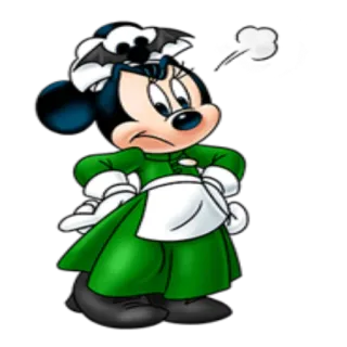 😤 Minnie Mouse Minnie Mouse, cartoon character, Disney, Halloween, bat whatsapp sticker