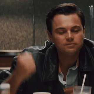 😤 leonardo dicaprio, el lobo de wall street, película, actor, persona, hombre telegram sticker
