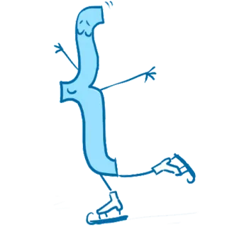 ⛸ สเก็ตน้ำแข็ง, กีฬาฤดูหนาว, การ์ตูน, สเก็ตลีลา, น่ารัก, นามธรรม telegram sticker