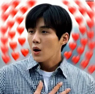 🥰 cœur, coréen, acteur, amour, mignon, cœurs telegram sticker