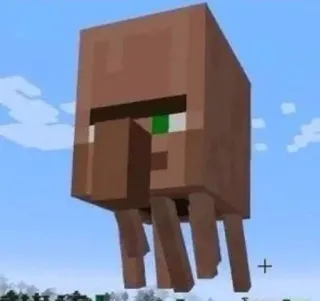 🤩 Villager Minecraft penduduk desa, Minecraft, game, voxel, makhluk telegram sticker