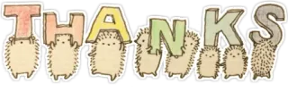 👐 THANKS thank you, hedgehogs, cute, animals, cartoon telegram sticker