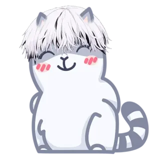 😊 kucing, imut, hewan, kawaii, stiker, anime, manga, kartun telegram sticker