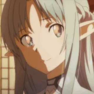 ❄️ Asuna Sword Art Online アニメ, エルフ, キャラクター, ファンタジー, 女の子, アスナ telegram sticker
