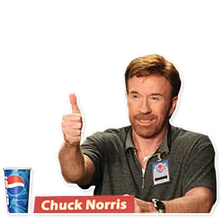 👍 Chuck Norris thumbs up, actor, celebrity, portrait, action star telegram sticker
