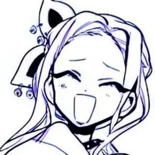 🫐 Anime, Cartone animato, Ragazza, Disegno, Personaggio, Illustrazione telegram sticker