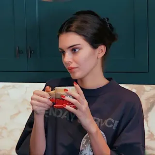 😒 SUNDAY SERVICE kendall jenner, sunday service, tazza, celebrità telegram sticker