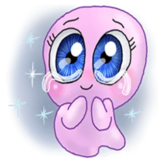 🙂 triste, pleurs, mignon, kawaii, émotionnel, dessin animé, larmes, tristesse telegram sticker