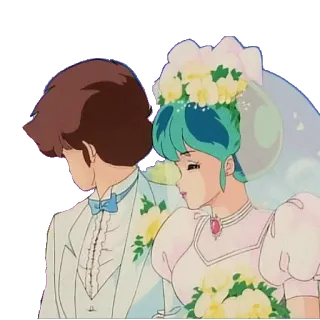 👰 อนิเมะ, งานแต่งงาน, เจ้าสาว, เจ้าบ่าว telegram sticker