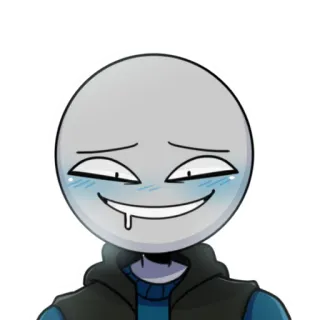 🥰 Мем, Ухмылка, Персонаж, Пот, Анимация telegram sticker