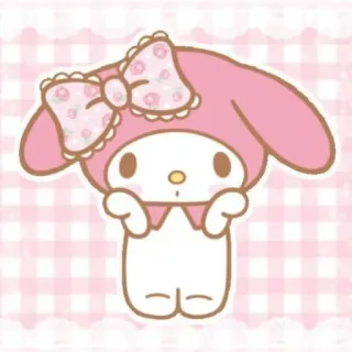 🌸 My Melody 마이멜로디, 산리오, 귀여운, 카와이, 토끼, 분홍색, 만화 whatsapp sticker