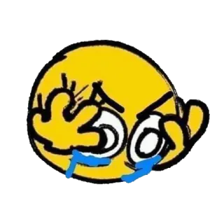 😨 Emoji, Pleurs, Triste, Dessin animé, Jaune, Larmoyant, Émotionnel telegram sticker