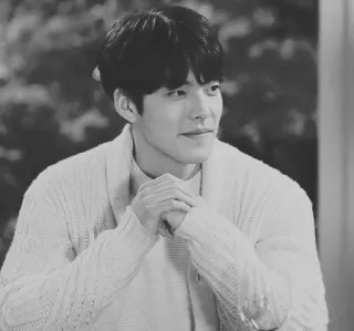 ➿ man, portret, Koreaans, Aziatisch, trui, casual whatsapp sticker