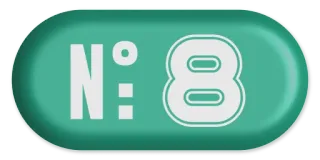 8️⃣ N° 8 número, ocho, verde telegram sticker