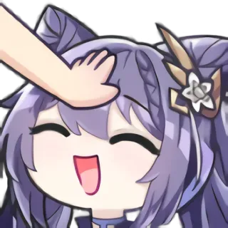☺️ Keqing Genshin Impact Anime, Lucu, Gadis, Keqing, Genshin Impact, Elus kepala, Senang whatsapp sticker
