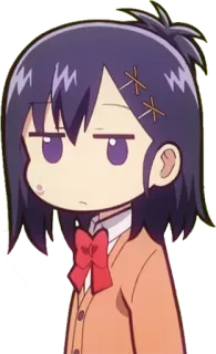 😐 anime, manga, sticker, cute, cartoon, illustration telegram sticker