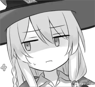 👀 Anime, Hexe, Chibi, Niedlich, Mädchen, Hut telegram sticker