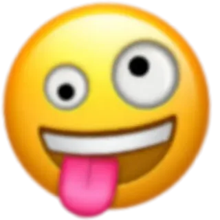 🤪 Emoji, Gesicht, Ausdruck, albern, Zunge, lustig, Smiley telegram sticker