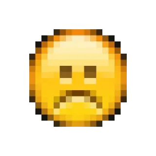 ☹️ emoji, sad, yellow, face telegram sticker
