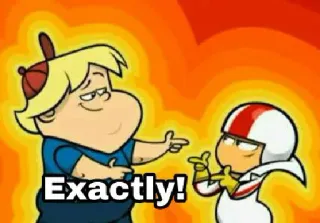 🤝 Exactly! мультфильм, дети, точно, ТВ telegram sticker