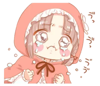 😢 ブ menangis, anime, kawaii, sedih, air mata, emosional telegram sticker