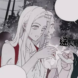 🍚 逆 Ragazza anime, Manga, Cartone animato, Illustrazione, Donna telegram sticker