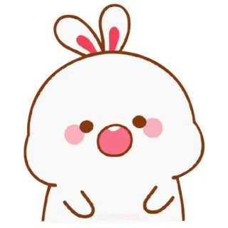 🍼 conejo, lindo, mono, dibujos animados telegram sticker