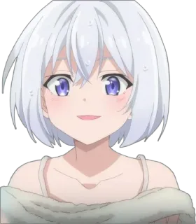 😃 Anime, Mädchen, Süß, Charakter, Lächelnd, Anime Mädchen telegram sticker