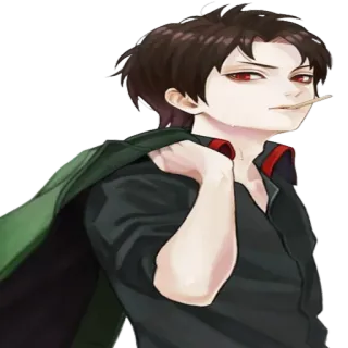 😇 Anime, Charakter, Manga, Junge, Digitale Kunst, Porträt whatsapp sticker