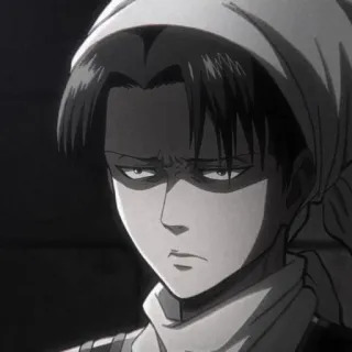 ☕ Levi Ackerman Attack on Titan anime, attack on titan, levi ackerman, cleaning, serious, manga telegram sticker