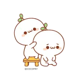 🥺 imut, kawaii, persahabatan, kartun, kecambah, maskot telegram sticker