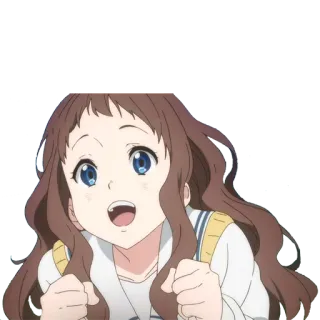 🤗 anime, girl, cute, character, smiling whatsapp sticker